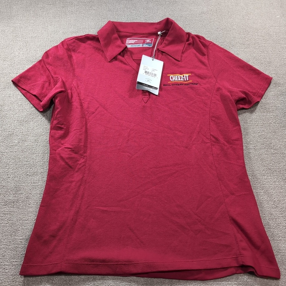 Cutter &‎ buck womens golf polo Small Cheez-it "Real Cheese Matters"  NWT